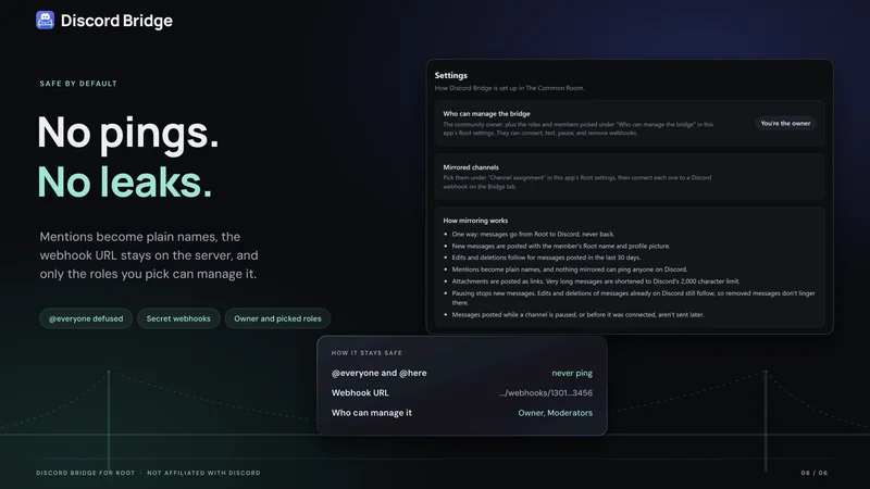 No pings. No leaks.