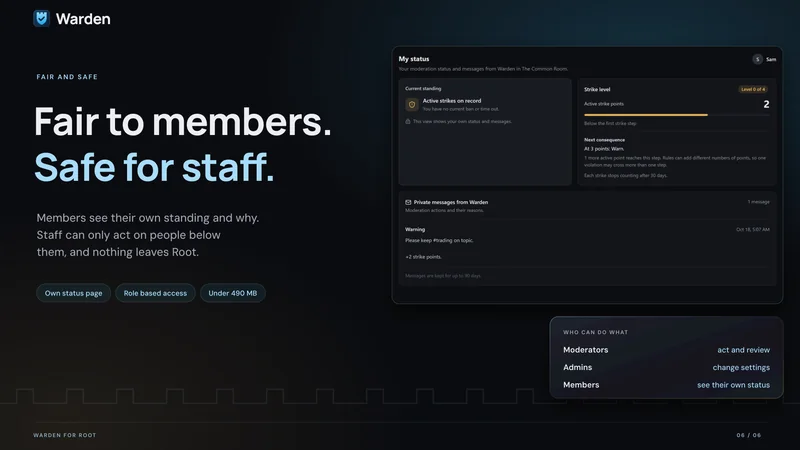 Fair to members. Safe for staff.